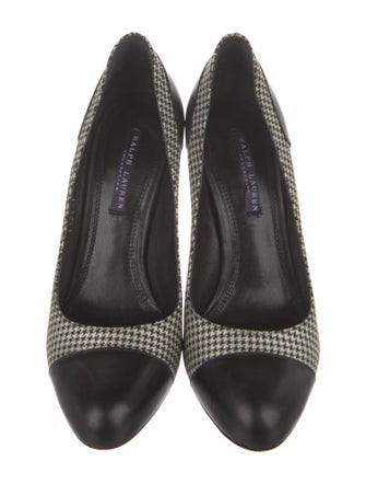 Ralph Lauren Collection Leather Houndstooth Print Pumps