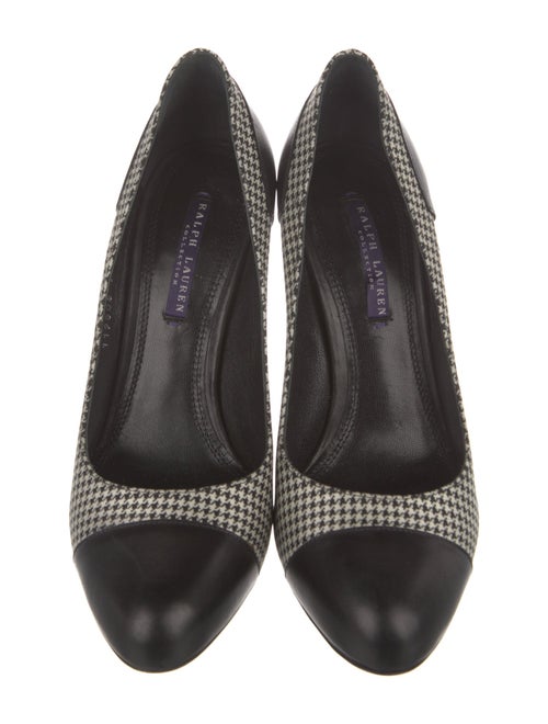 Ralph Lauren Collection Leather Houndstooth Print Pumps