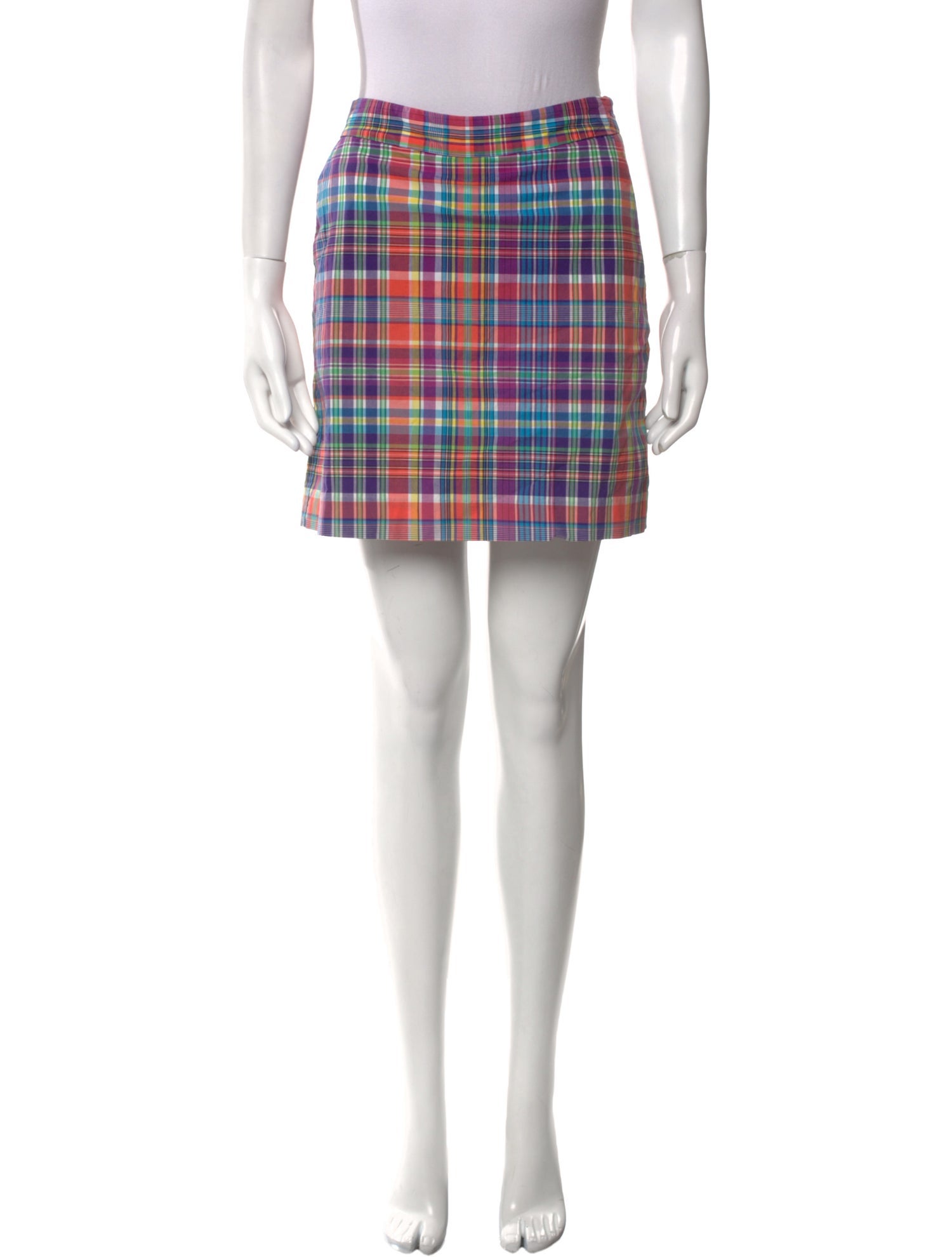Ralph Lauren Collection Plaid Print Mini Skirt