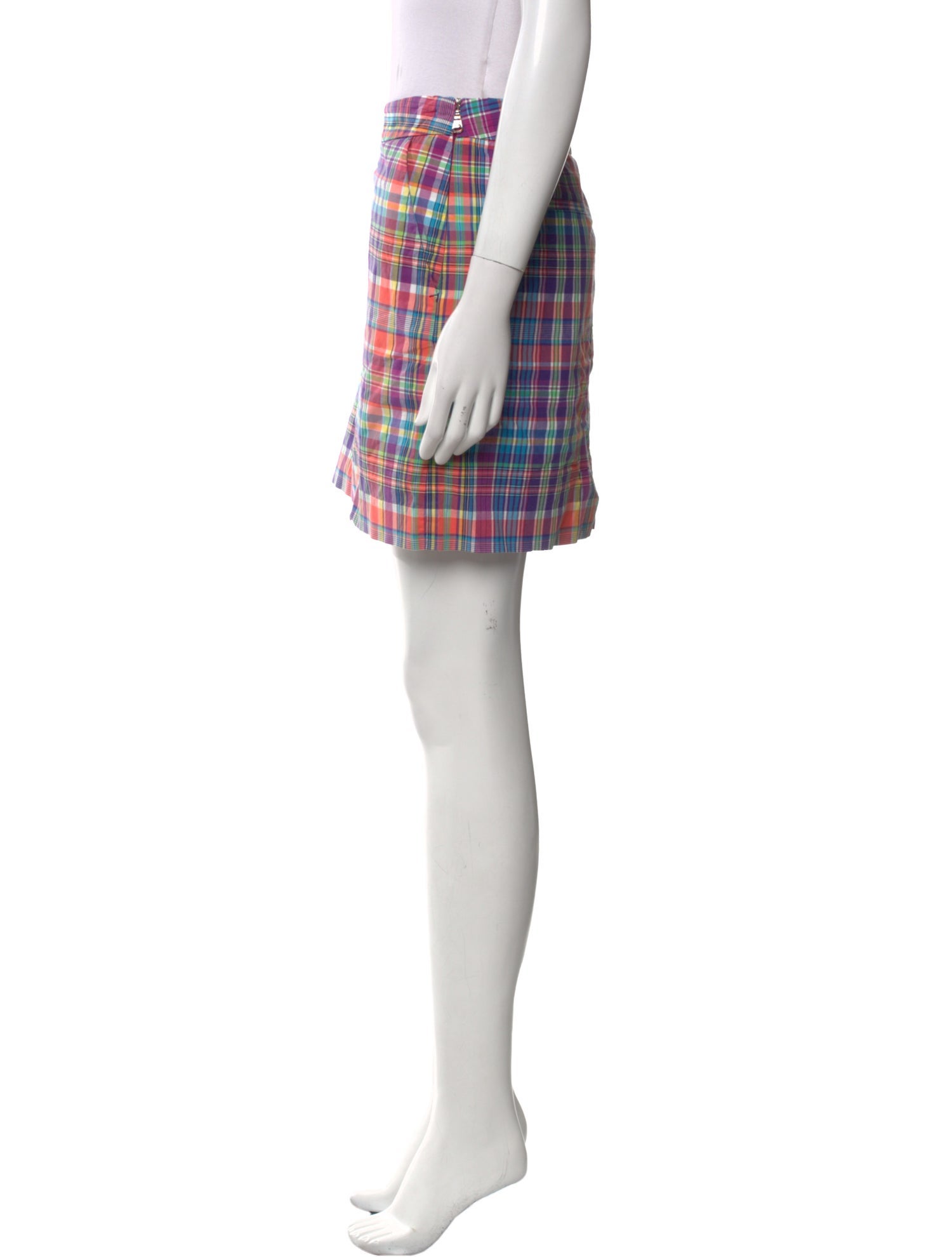 Ralph Lauren Collection Plaid Print Mini Skirt