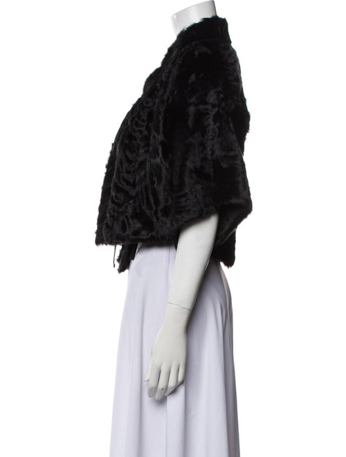 Ralph Lauren Collection Shearling Tweed Pattern Fur Jacket