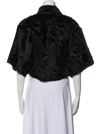 Ralph Lauren Collection Shearling Tweed Pattern Fur Jacket