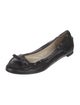 Ralph Lauren Collection Leather Whipstitch Trim Ballet Flats