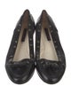 Ralph Lauren Collection Leather Whipstitch Trim Ballet Flats