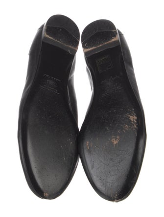 Ralph Lauren Collection Leather Whipstitch Trim Ballet Flats