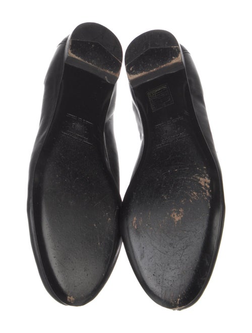 Ralph Lauren Collection Leather Whipstitch Trim Ballet Flats