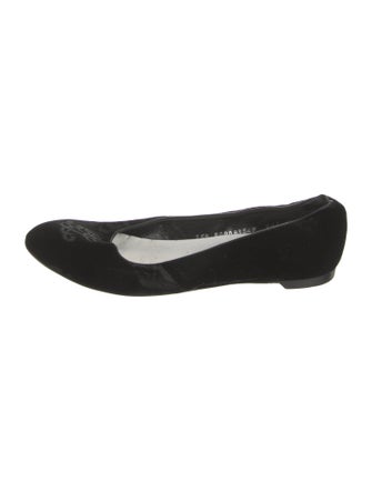 Ralph Lauren Collection Velvet Embroidered Accent Flats