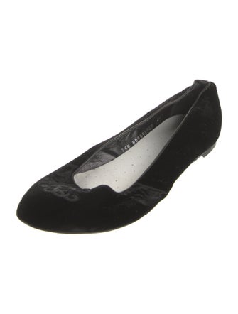Ralph Lauren Collection Velvet Embroidered Accent Flats