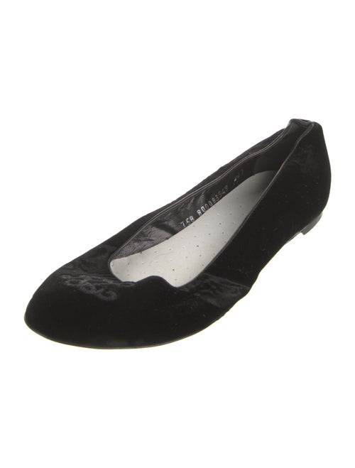 Ralph Lauren Collection Velvet Embroidered Accent Flats