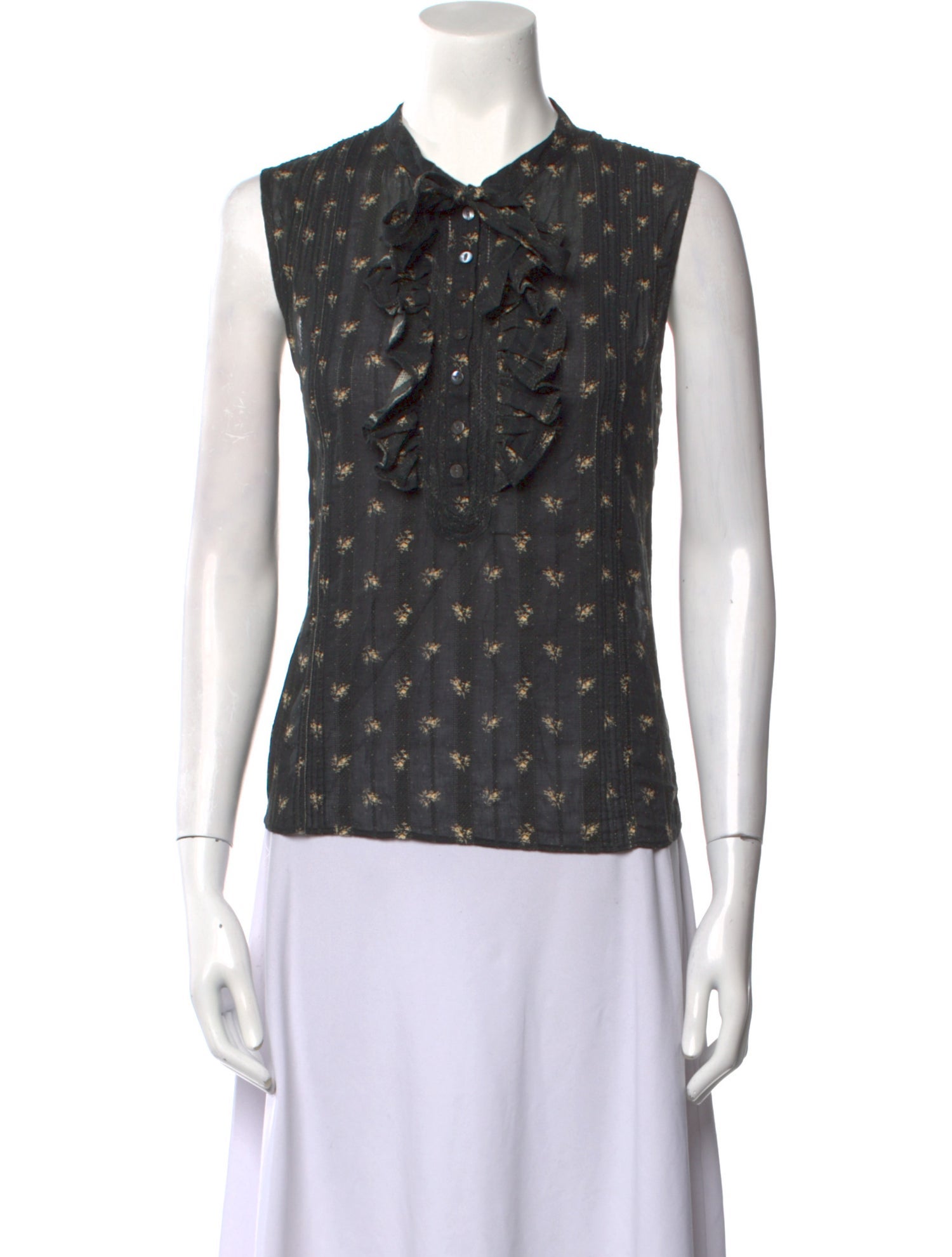 Ralph Lauren Collection Printed Crew Neck Top