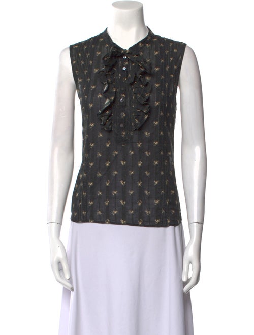 Ralph Lauren Collection Printed Crew Neck Top