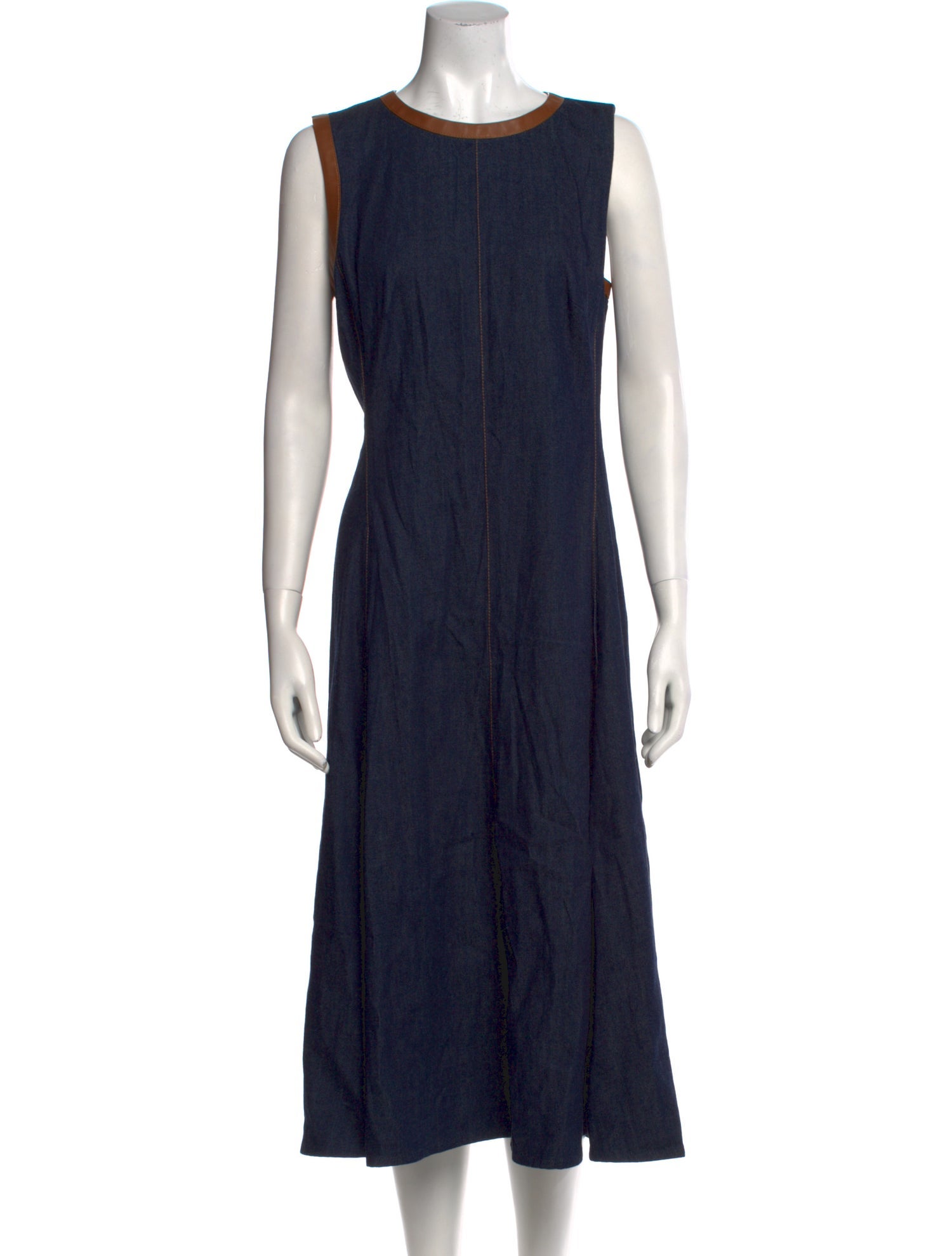 Ralph Lauren Collection Lamb Leather Long Dress