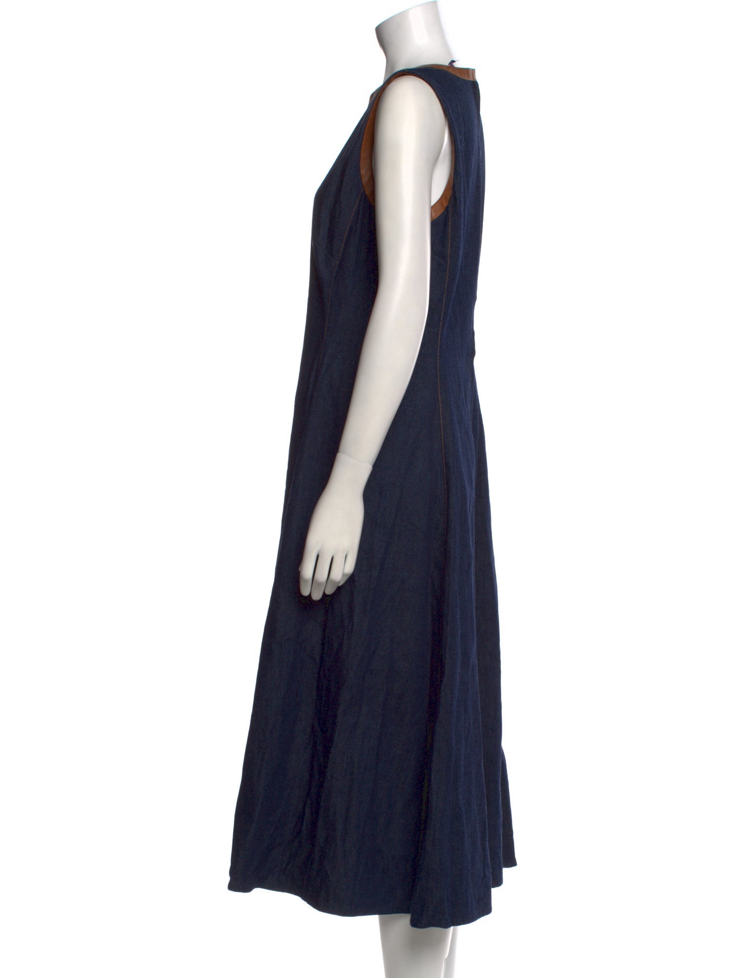 Ralph Lauren Collection Lamb Leather Long Dress