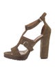 Ralph Lauren Collection Suede T-Strap Sandals
