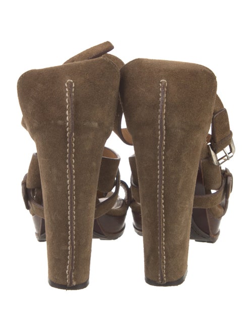 Ralph Lauren Collection Suede T-Strap Sandals