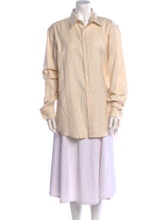 Ralph Lauren Collection Long Sleeve Button-Up Top