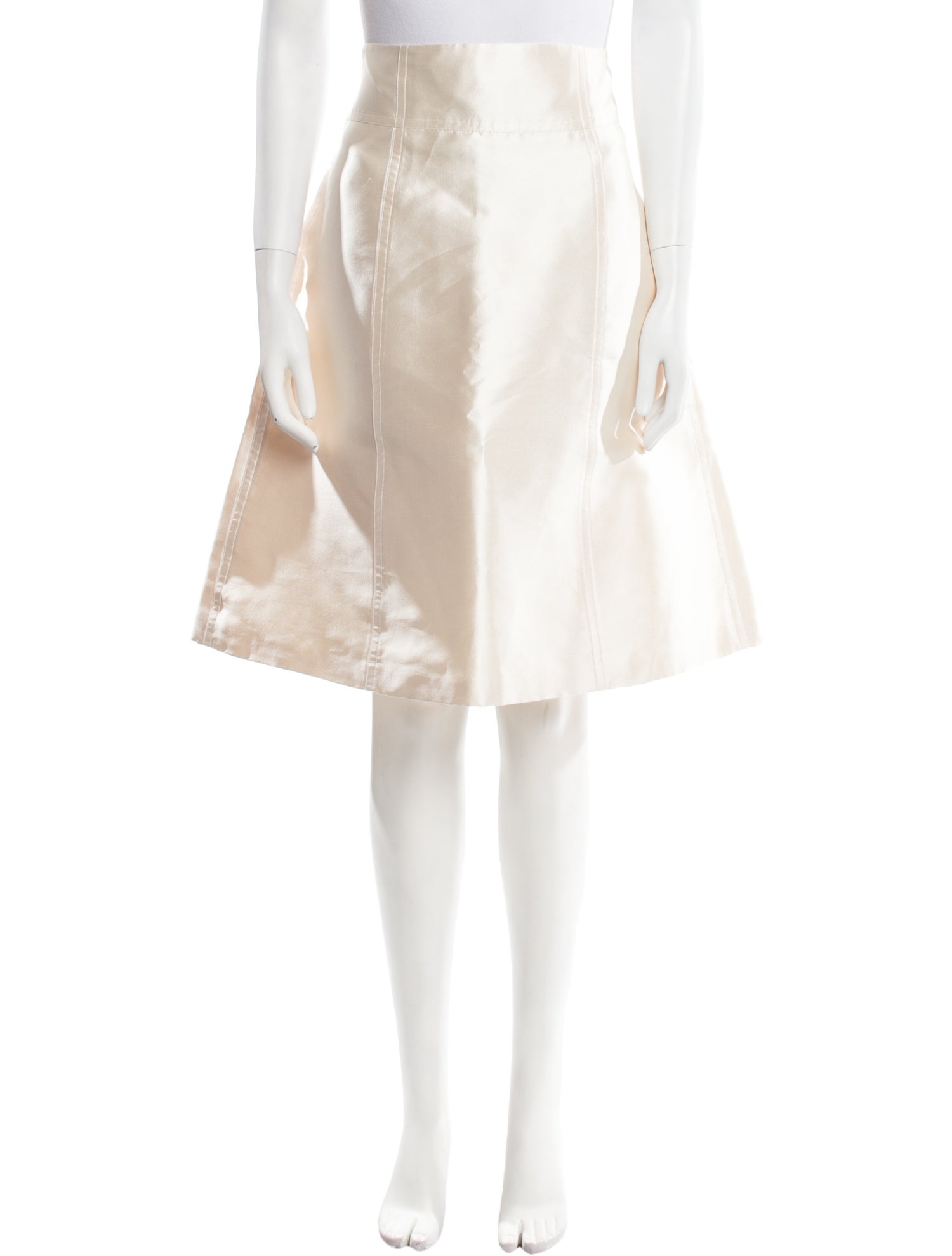 Ralph Lauren Collection Silk Knee-Length Skirt