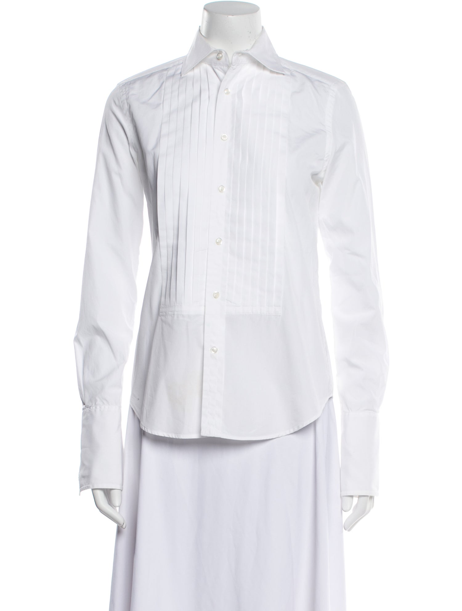 Ralph Lauren Collection Long Sleeve Button-Up Top
