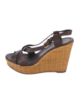 Ralph Lauren Collection Leather Slingback Sandals