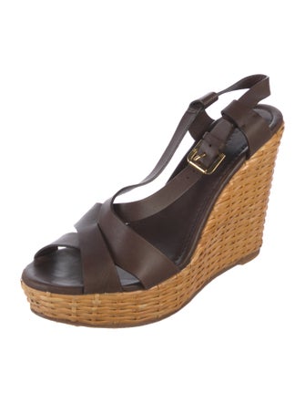 Ralph Lauren Collection Leather Slingback Sandals