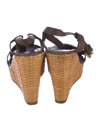 Ralph Lauren Collection Leather Slingback Sandals