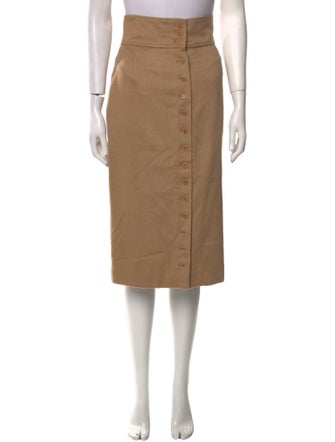 Ralph Lauren Purple Label Camel Hair Knee-Length Skirt