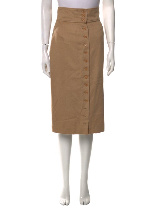 Ralph Lauren Purple Label Camel Hair Knee-Length Skirt