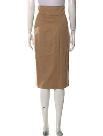 Ralph Lauren Purple Label Camel Hair Knee-Length Skirt