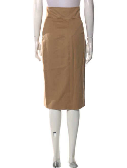 Ralph Lauren Purple Label Camel Hair Knee-Length Skirt