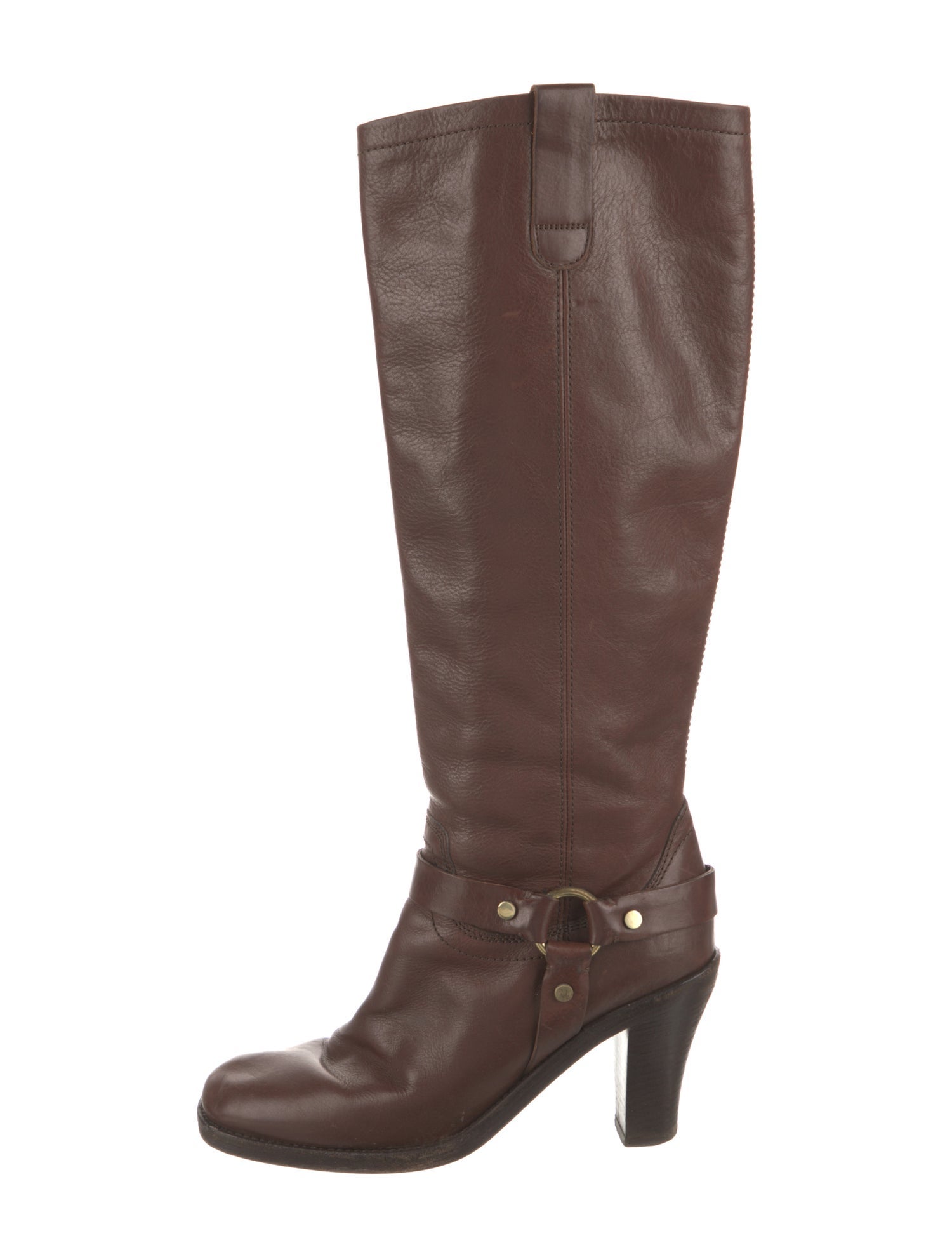 Ralph Lauren Collection Leather Studded Accents Riding Boots