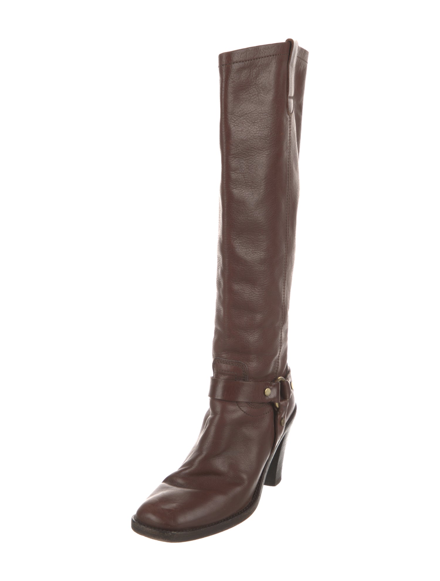 Ralph Lauren Collection Leather Studded Accents Riding Boots