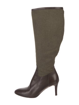 Ralph Lauren Collection Suede Leather Trim Embellishment Boots