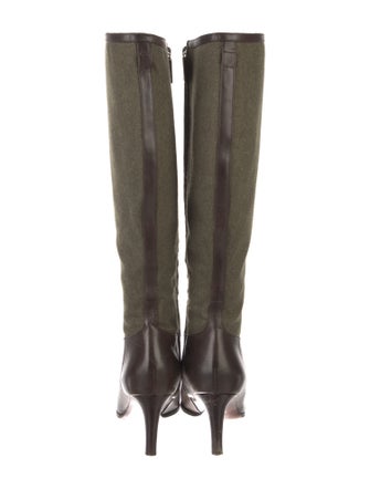 Ralph Lauren Collection Suede Leather Trim Embellishment Boots