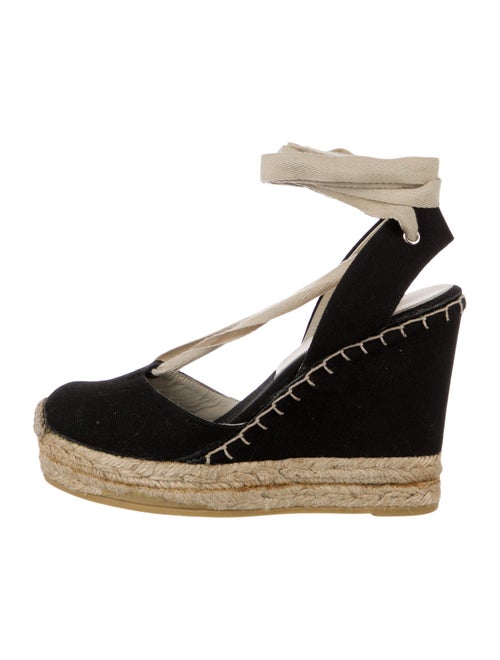 Ralph Lauren Collection Canvas Colorblock Pattern Slingback Pumps