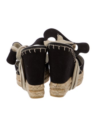 Ralph Lauren Collection Canvas Colorblock Pattern Slingback Pumps