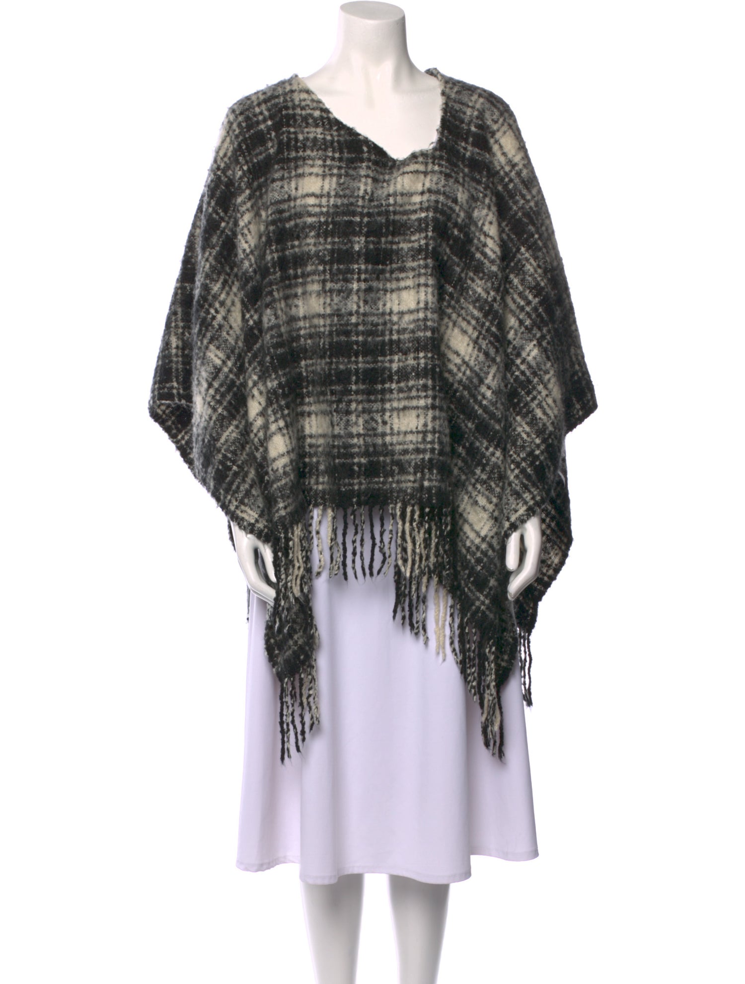 Ralph Lauren Collection Plaid Print V-Neck Sweater