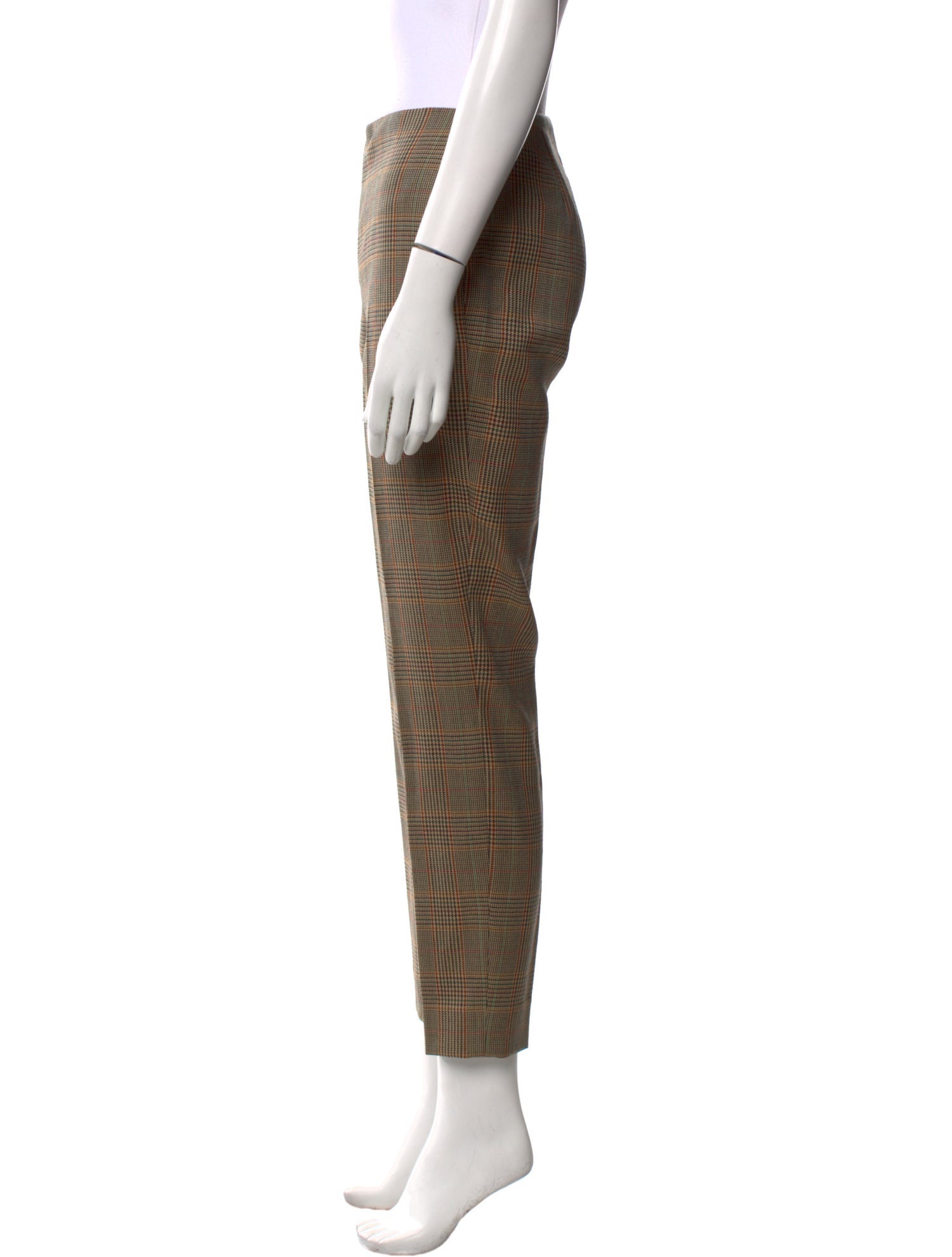 Ralph Lauren Collection Plaid Print Skinny Leg Pants