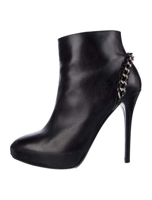 Ralph Lauren Collection Leather Chain-Link Accents Lace-Up Boots