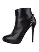 Ralph Lauren Collection Leather Chain-Link Accents Lace-Up Boots
