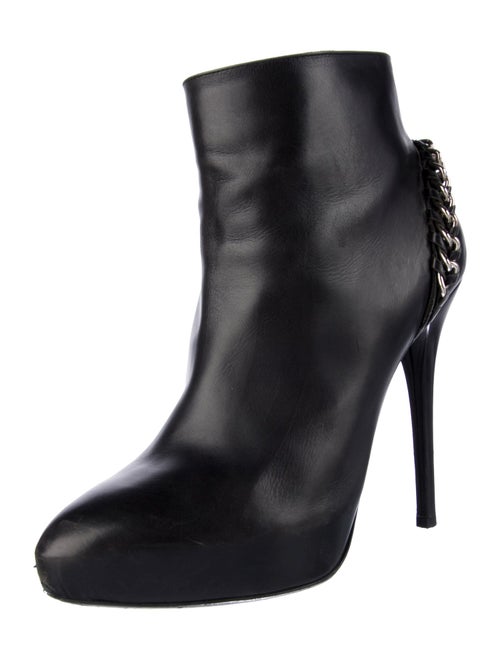 Ralph Lauren Collection Leather Chain-Link Accents Lace-Up Boots