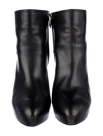 Ralph Lauren Collection Leather Chain-Link Accents Lace-Up Boots