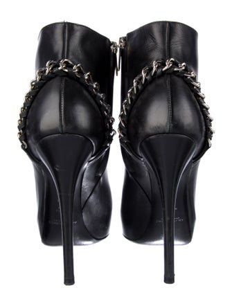 Ralph Lauren Collection Leather Chain-Link Accents Lace-Up Boots