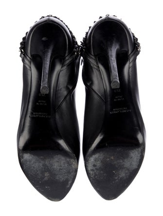 Ralph Lauren Collection Leather Chain-Link Accents Lace-Up Boots