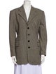 Ralph Lauren Collection Wool Houndstooth Print Blazer
