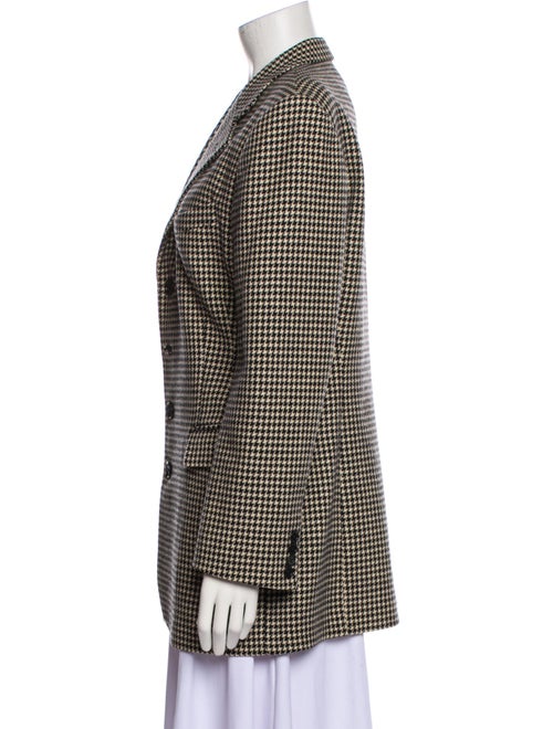 Ralph Lauren Collection Wool Houndstooth Print Blazer