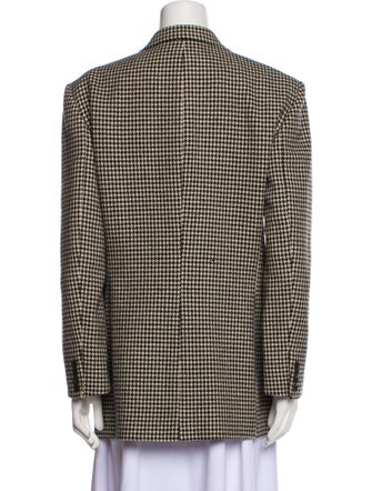 Ralph Lauren Collection Wool Houndstooth Print Blazer