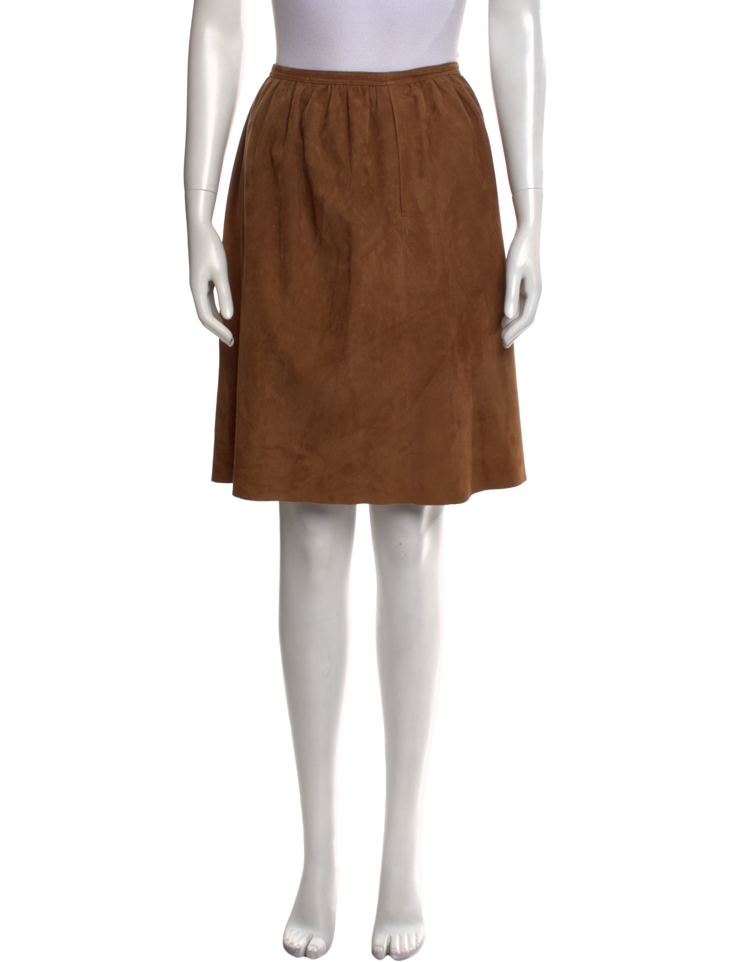 Ralph Lauren Collection Suede Knee-Length Skirt