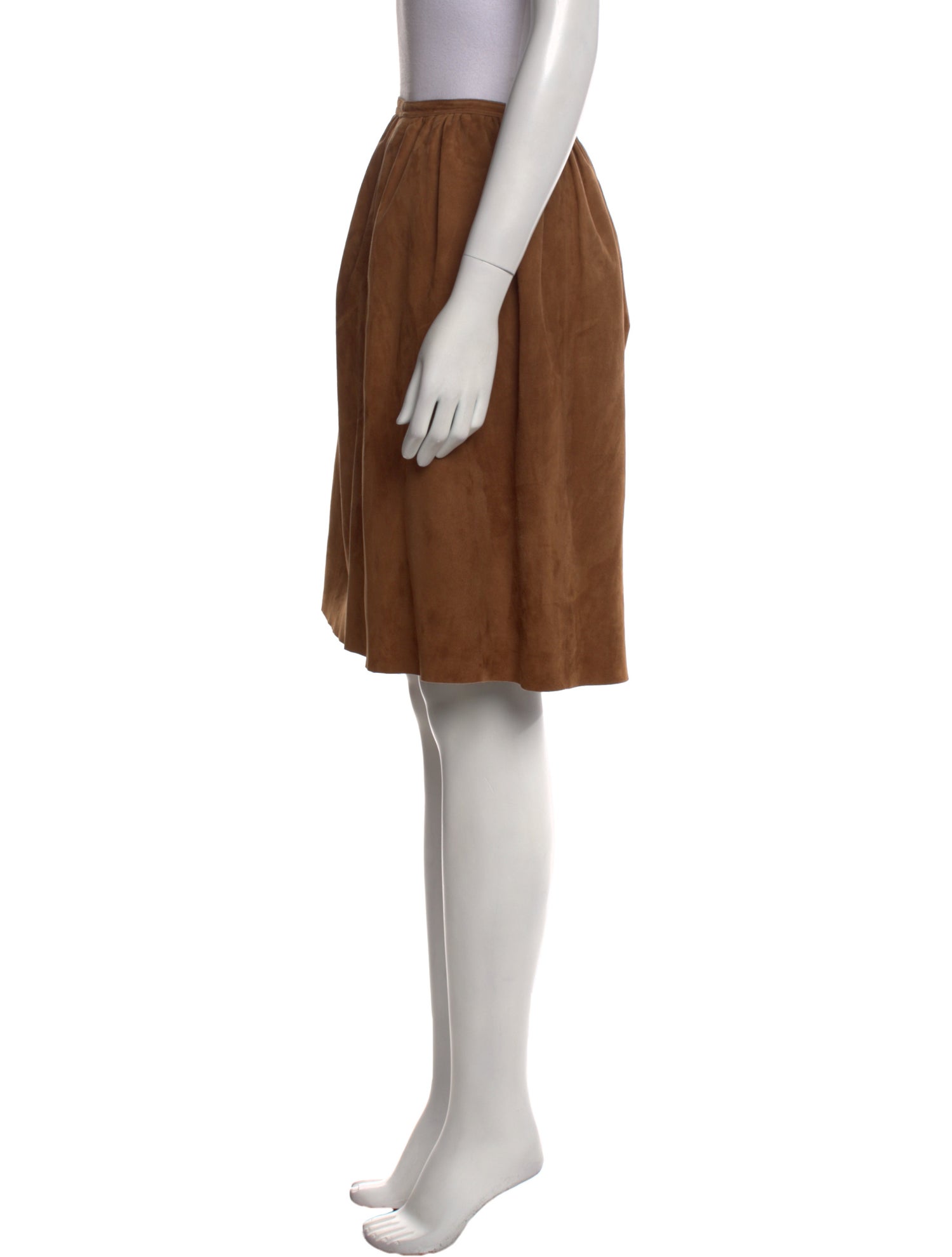 Ralph Lauren Collection Suede Knee-Length Skirt