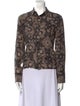 Ralph Lauren Collection Silk Paisley Print Button-Up Top