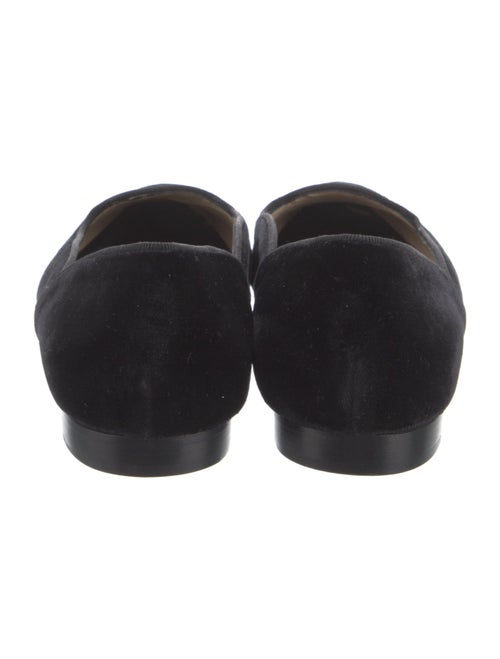 Ralph Lauren Collection Velvet Grosgrain Trim Flats